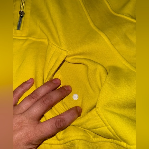 Women’s Lululemon Scuba Funnel Half-Zip Sonic Yellow Size Size M/L - Picture 9 of 16